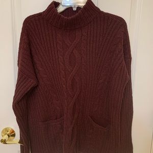Maroon, warm sweater